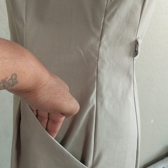 Theory Sunsets Dress Tan - Picture 7 of 10